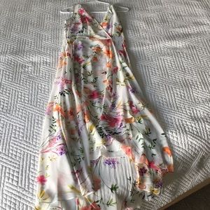 Spring floral midi dress